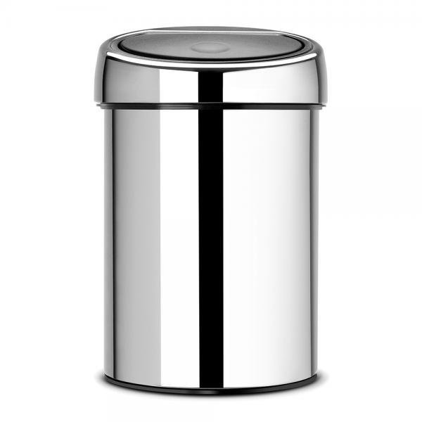 Kosz na śmieci BRABANTIA Touch Bin, stal polerowana, 3 l