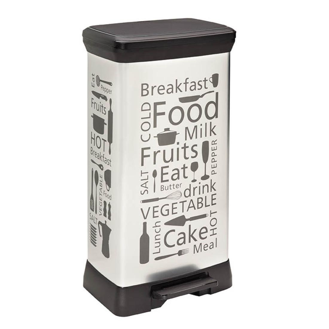 Kosz na śmieci CURVER Kitchen, srebrny, 50 l