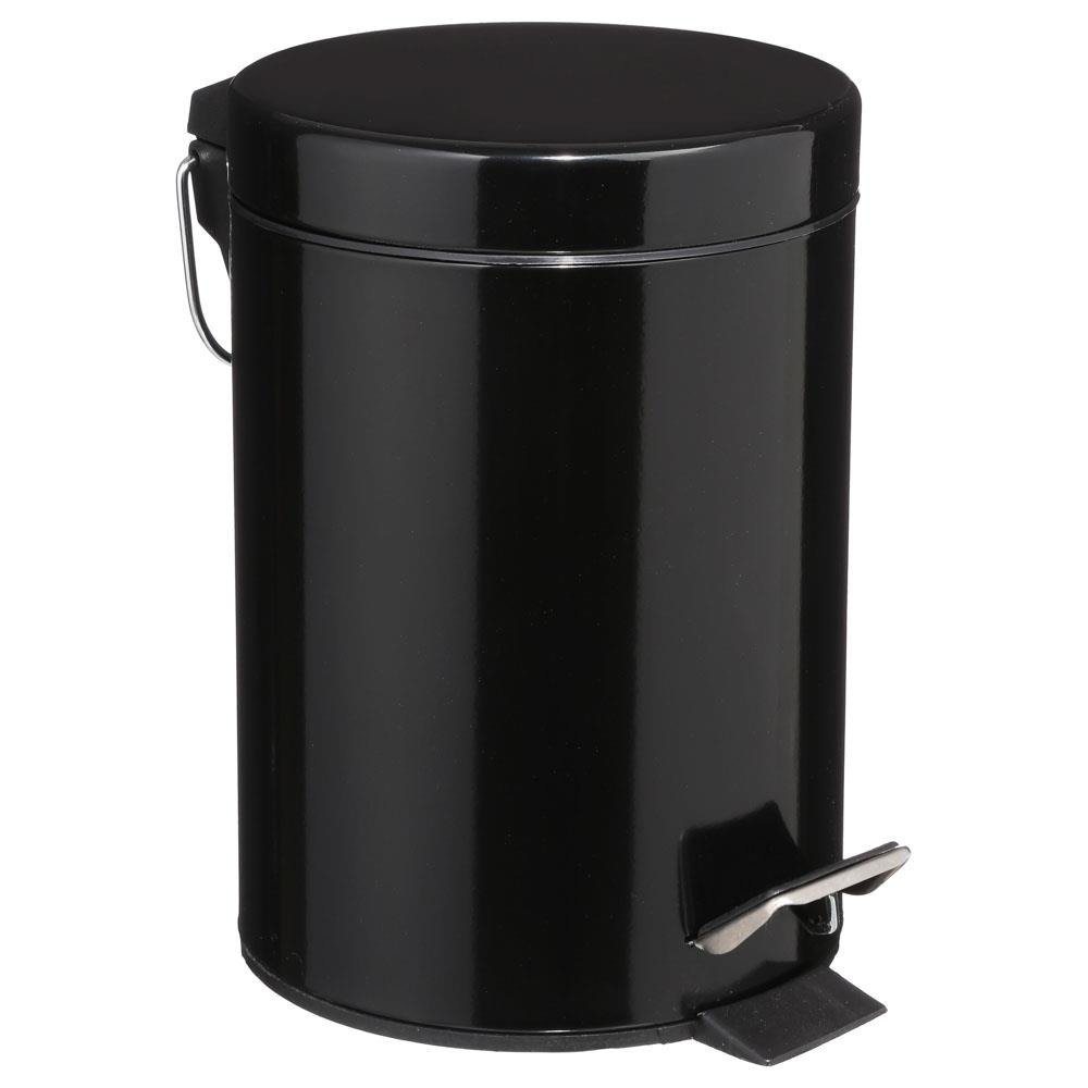 Kosz na śmieci, czarny, 3 l