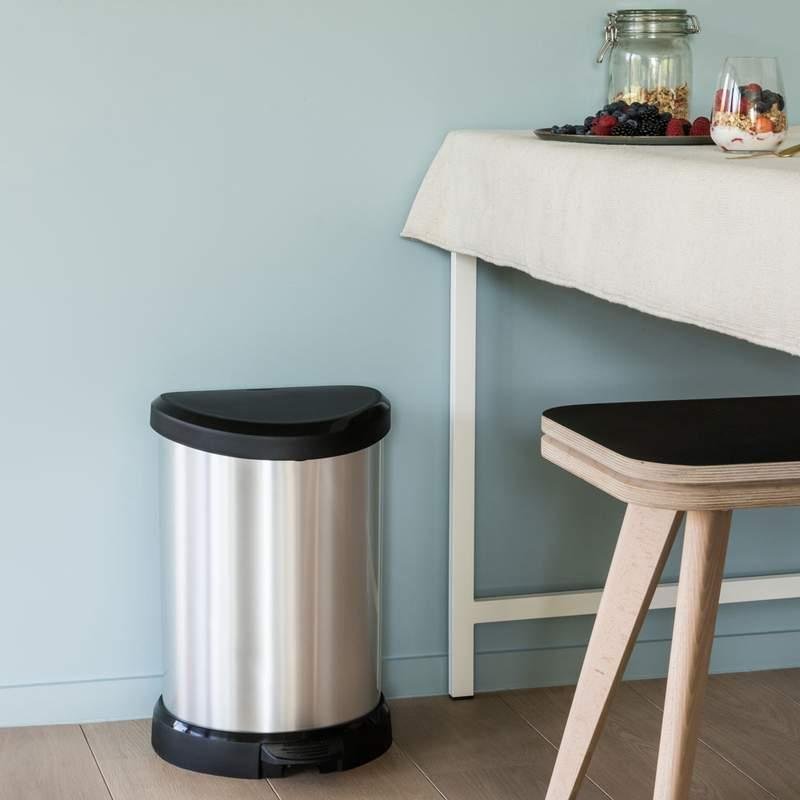 Kosz na śmieci Deco Bin 20 L srebrny CURVER