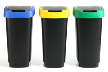 Kosz na śmieci do segregacji TWIST 3x 25 L zestaw - Rotho
