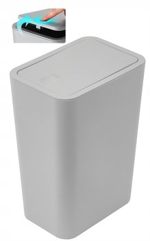 Kosz na śmieci do segregacji z pokrywą biurowy zamykany szary 11l - LaCarte
