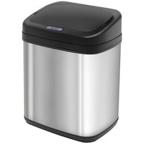 Kosz na śmieci HOMCOM Sensor 20L ze stali nierdzewnej, automatyczny kosz na śmieci z czujnikiem ruchu, kosz na śmieci z wewnętrznym wiadrem, pojemnik na śmieci, sypialni, kuchni, srebrny + czarny