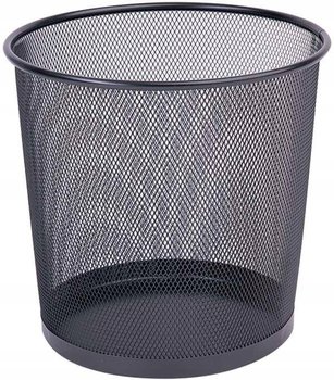 Kosz na śmieci metalowy 12 litrów wysokość 28 cm - Q-CONNECT