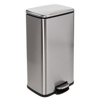 Kosz na śmieci metalowy nowoczesny kuchenny z pokrywą 35L Inox  61x34x24 cm | BEGRYF - BEGRYF