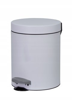 Kosz Na Śmieci Odpady 5L Pojemnik z Pedałem Biały - KADAX