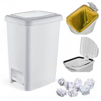 KOSZ NA ŚMIECI POJEMNIK NA NIECZYSTOŚCI Z POKRYWĄ OTWIERANY 10L Z PEDAŁEM - inna (Inny)