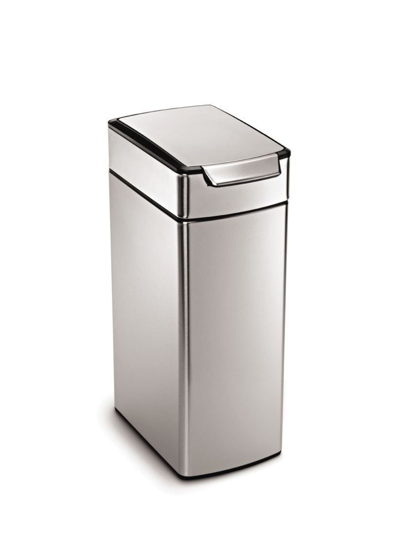 Kosz na śmieci SIMPLEHUMAN Touch-Bar Slim, 40 l, srebrny
