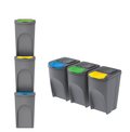 Kosz na śmieci SORTIBOX - szary kamienny - Prosperplast 4 84 - PROSPERPLAST
