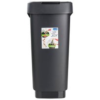 Kosz na śmieci swing 50 l Rotho Twist kolor czarno srebrny