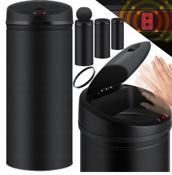 KOSZ NA ŚMIECI Z CZUJNIKIEM BEZDOTYKOWY 30 L CZARNY - KESSER