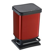 Kosz na śmieci z pedałem 20 l Paso czerwony met.