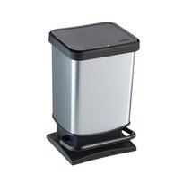 Kosz na śmieci z pedałem 20 l Paso srebrny