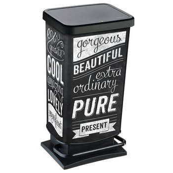 Kosz na śmieci z pedałem 40 l Paso czarny Hipster - Rotho