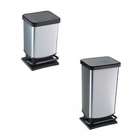 Kosz Na Śmieci Z Pedalem Rotho Paso 20L I 40L - Zestaw Do Kuchni I Biura