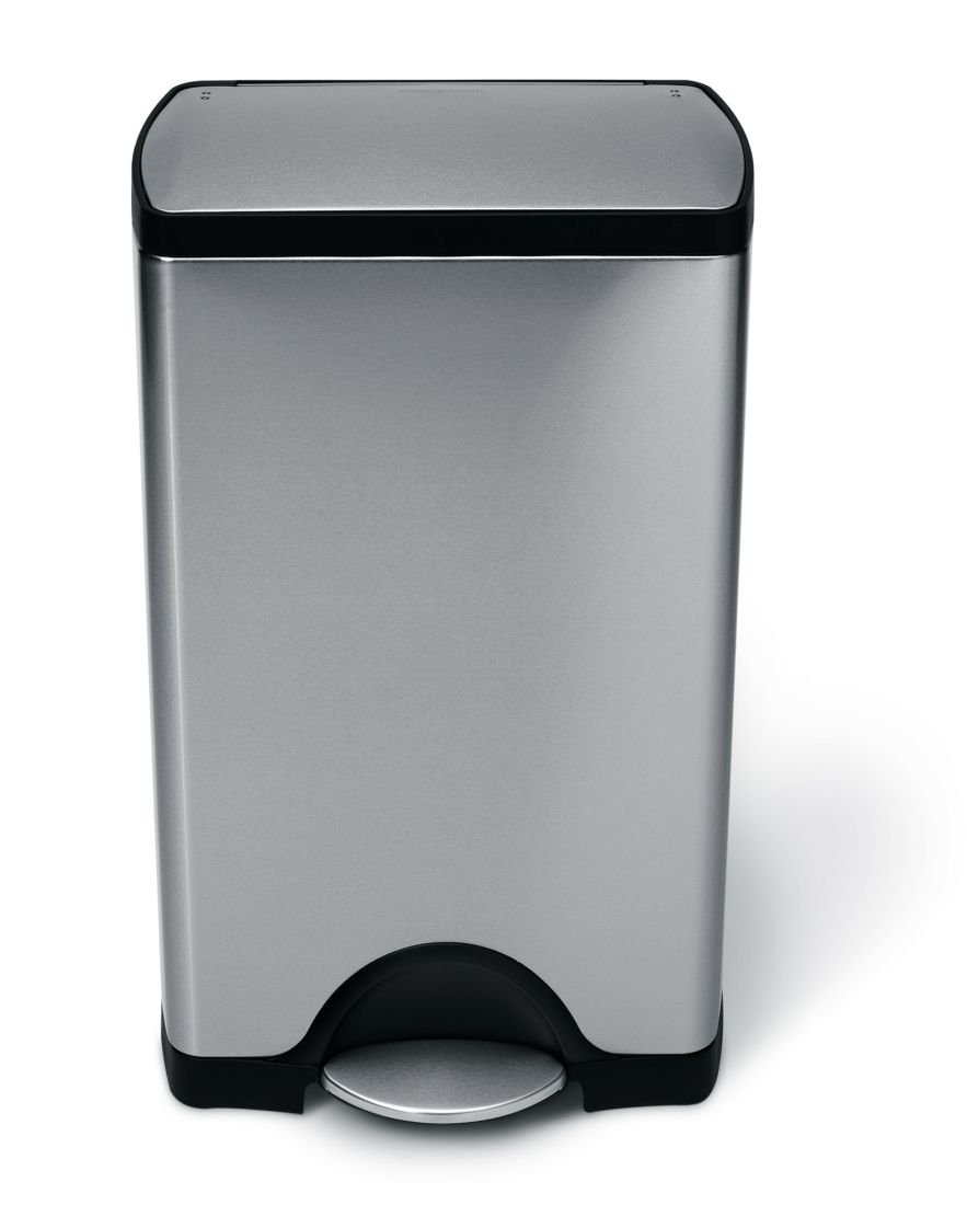Kosz pedałowy na śmieci SIMPLEHUMAN Deluxe, 38 l, srebrny