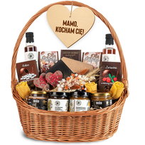 Kosz Prezentowy Duży Prezent Na Dzień Mamy Matki Ekskluzywny Zestaw;Słodycze I Napary