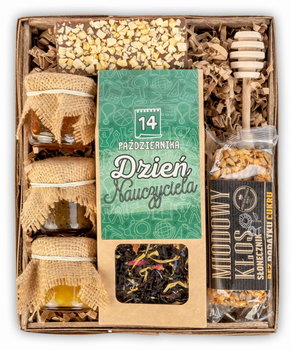 Kosz prezentowy na dzień nauczyciela, zestaw