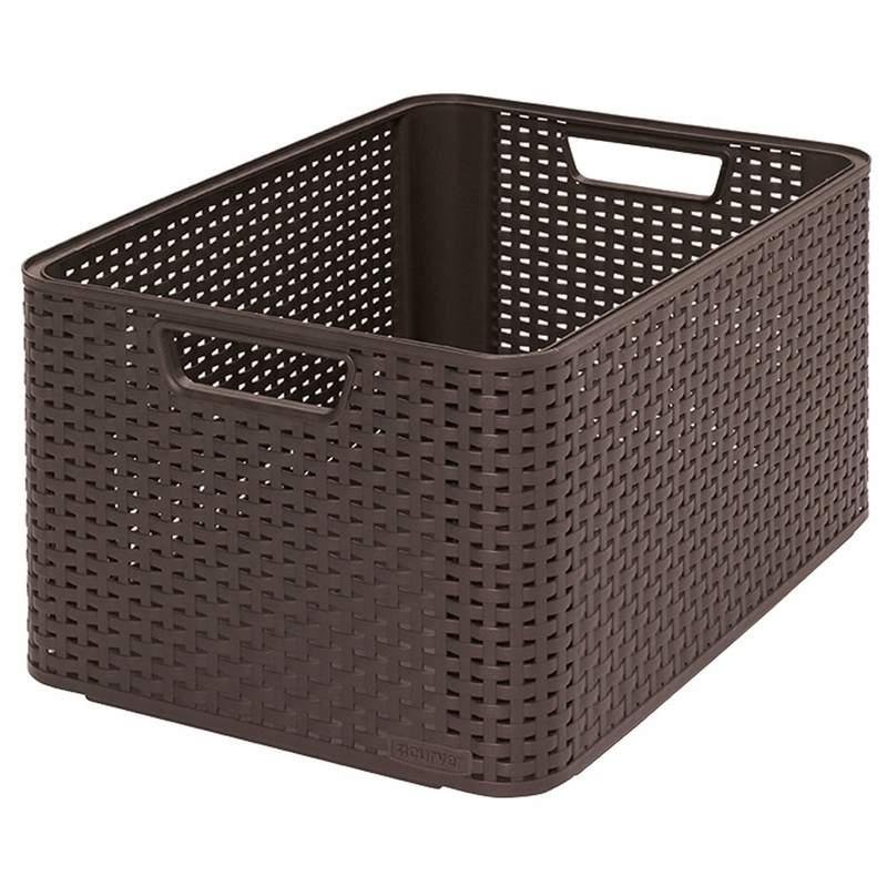 Kosz Style L 43,6 x 32,6 x 23 cm (27979) ciemnobrązowy CURVER