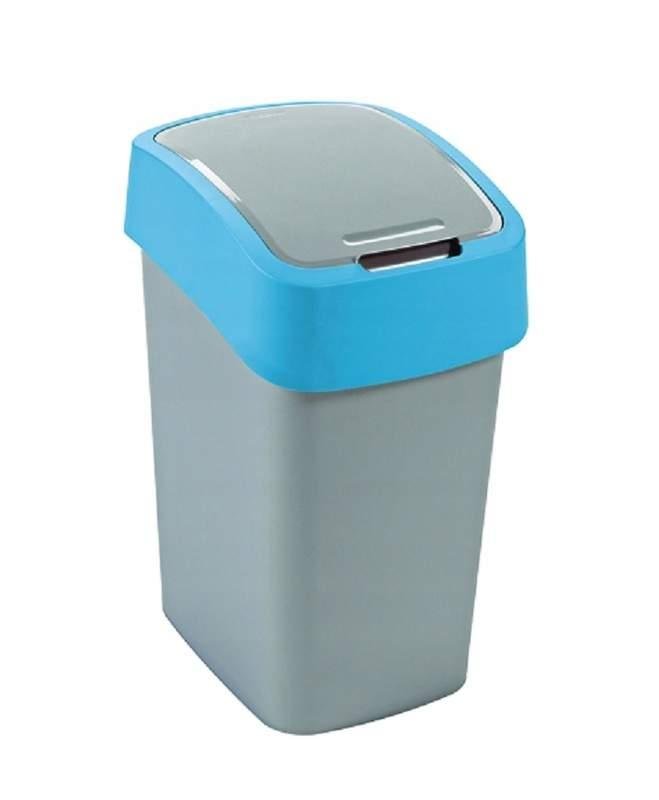 Kosz uchylny do segregacji Flip Bin 25 l srebrno-niebieski CURVER