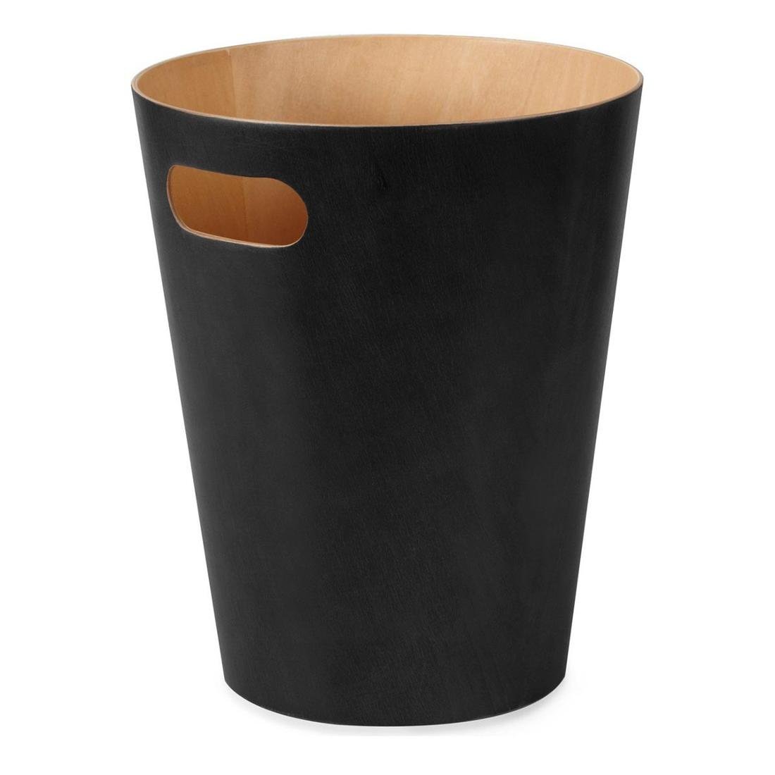 Kosz UMBRA Woodrow, czarny, 22,9x27,9 cm