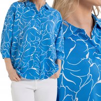 KOSZULA DAMSKA OVERSIZE 100% WISKOZA LEKKA ELEGANCKA CASUAL MORAJ XL PATT 2