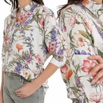 KOSZULA DAMSKA OVERSIZE 100% WISKOZA LEKKA ELEGANCKA CASUAL MORAJ XXL PATT 1 Moraj