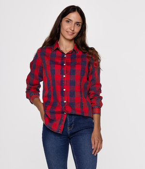 Koszula damska regular VICKY 8239 RED-L - Lee Cooper