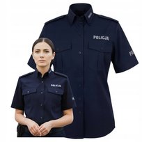 Koszula Damska Służbowa Granatowa Krótki Rękaw Policja Koszula Letnia 38B Modus