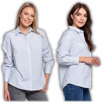 Koszula Damska Z Długim Rękawem Bawełniana Klasyczna Luźny Krój Moraj L Patt 1