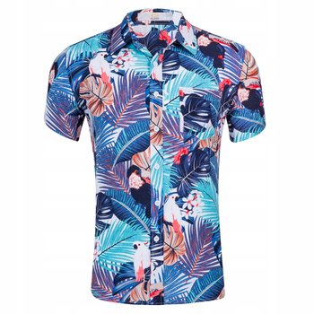 Koszula Hawajska Męska Na Lato Wakacje Przewiewna Bawełna Island Vibes r.XL - Inna marka