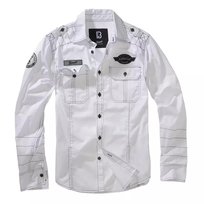 koszula LUIS VINTAGESHIRT WITH BADGES - WHITE-M Inna marka