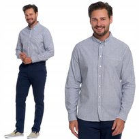 Koszula Męska Bawełniana Długi Rękaw W Paski Elegancka Klasyczna Moraj 3Xl Patt 1