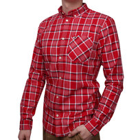 Koszula męska Tommy Jeans TWILL CHECK SHIRT SCARLET DM0DM07902667 L