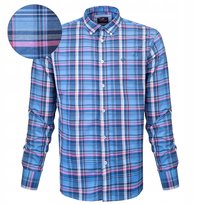 KOSZULA Męska w KRATKĘ z Długim Rękawem Bawełniana Slim Fit Pako Jeans