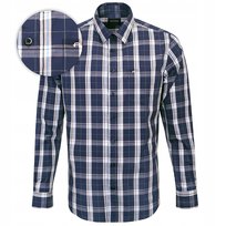 Koszula Męska w Kratkę z Długim Rękawem Slim Fit Pako Jeans