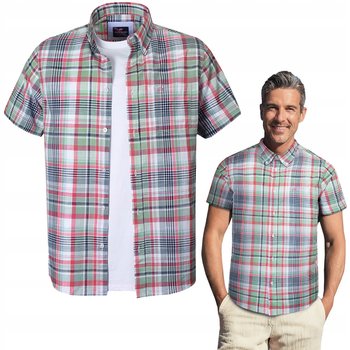 KOSZULA Męska w KRATKĘ z Krótkim Rękawem REGULAR FIT Bawełna M Pako Jeans - Pako Jeans