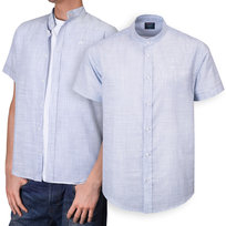 KOSZULA Męska w PASKI z Krótkim Rękawem LNIANA Regular Fit 2XL Pako Jeans