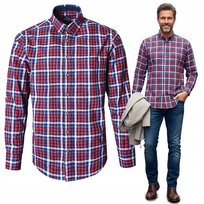 KOSZULA Męska z Długim Rękawem w KRATKĘ Bawełniana Regular Fit Pako Jeans