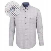 Koszula Męska z Długim Rękawem z Wzorkiem Slim Fit Pako Jeans