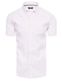 Koszula męska z krótkim rękawem biała Dstreet KX1025-XXL - Inna marka