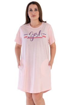 Koszula Nocna bawełna 2XL +size Vienetta kieszenie - Vienetta