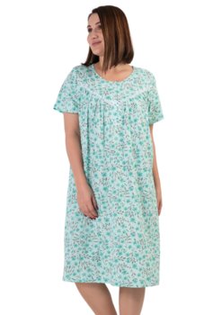 Koszula Nocna bawełna krótki rękaw +Size 6XL 58 60 - Vienetta