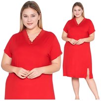 KOSZULA NOCNA DAMSKA MORELLA PREMIUM WISKOZOWA ELEGANCKA WYGODNA LUŹNA KRÓTKI RĘKAW LETNIA PLUS SIZE DUŻE ROZMIARY 6XL Morella