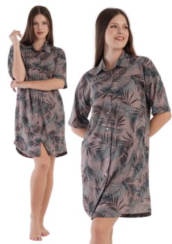Koszula Nocna Vienetta bawełniana XL rozpinana zapinana na guziki z krótkim - Vienetta