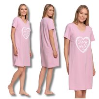 Koszula Nocna z Nadrukiem Urocza Piżama Damska z Krótkim Rękawem Moraj L