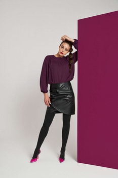 Koszula z bufiastymi rękawami -46 - Moodo