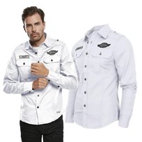 Koszula z długim rękawem BRANDIT Luis Vintageshirt white 7XL [7XL] Inna marka