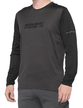 Koszulka 100% Ridecamp Longsleeve Black Charcoal L - 100%