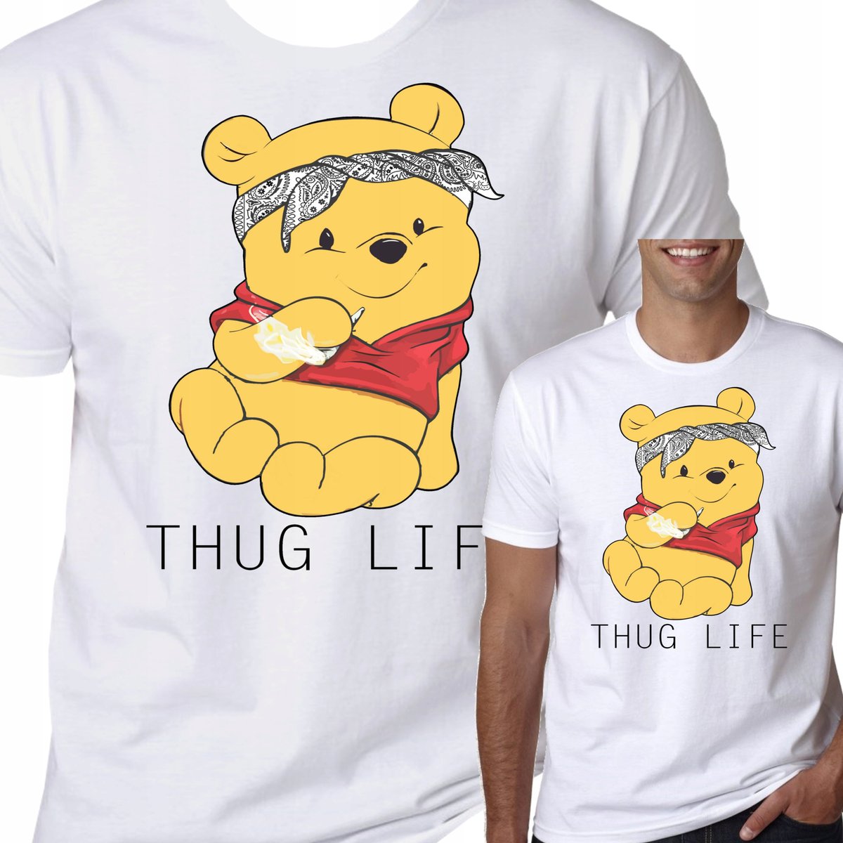 Koszulka 2Pac Tupac Thug Life Kubuś Xxl 0805 - Inna marka | Moda Sklep ...